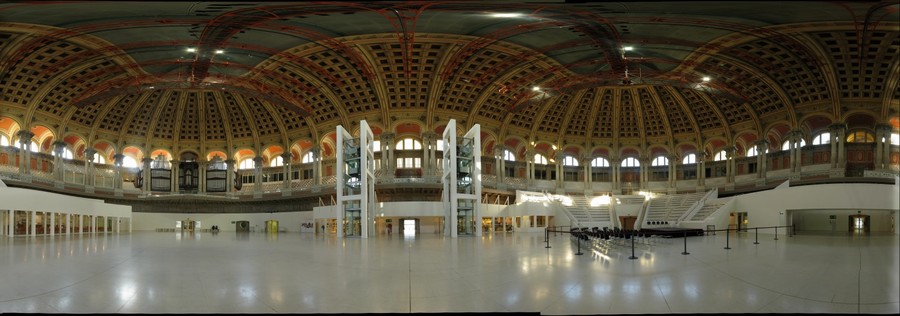 The Oval Hall Inside The Palau Nacional In Barcelona