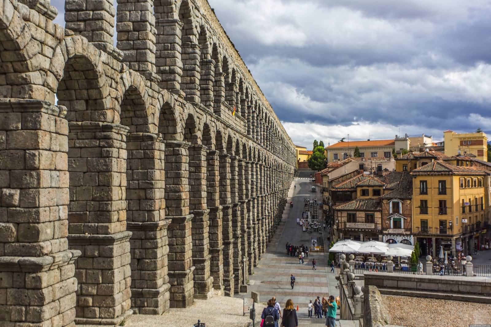 The Roman Aqueduct Of Segovia Bridge