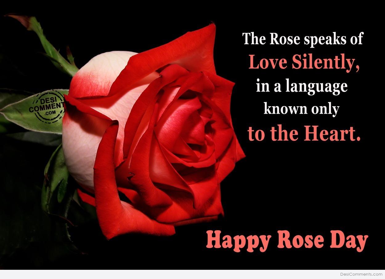 The Rose Speaks Of Love Silently, In A Language Known Only To The Heart Happy Rose Day