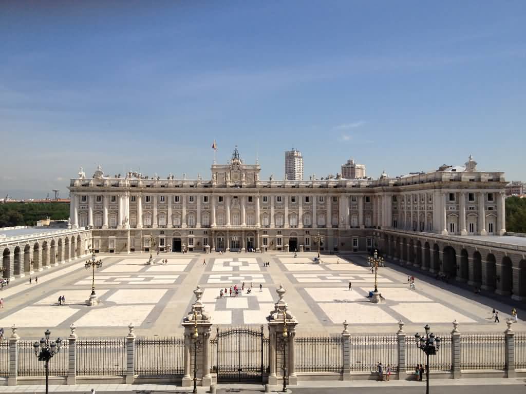 The Royal Palace Of Madrid View From Cathedral