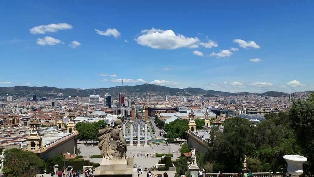 The View From Palau Nacional In Barcelona