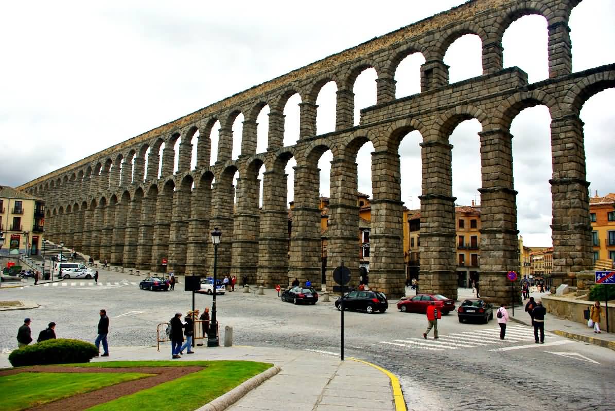 The View Of Aqueduct Of Segovia