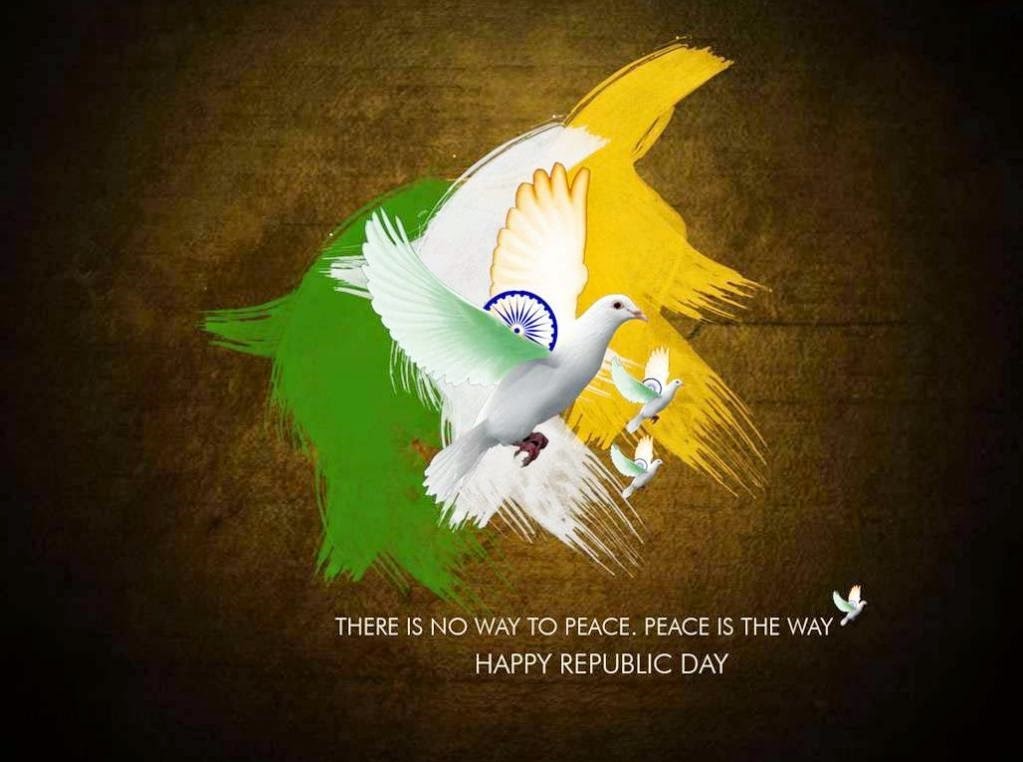 There Is No Way To Peace. Peace Is The Way Happy Republic Day Flying Doves Picture