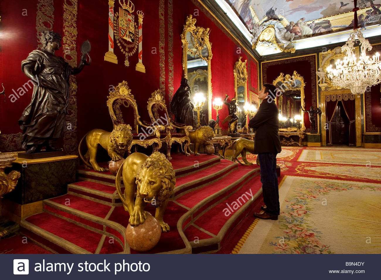 Throne Room Inside Madrid Royal Palace