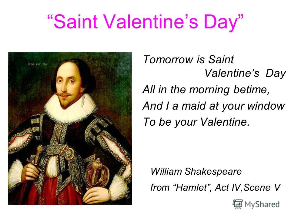 Tomorrow Is Saint Valentine’s Day