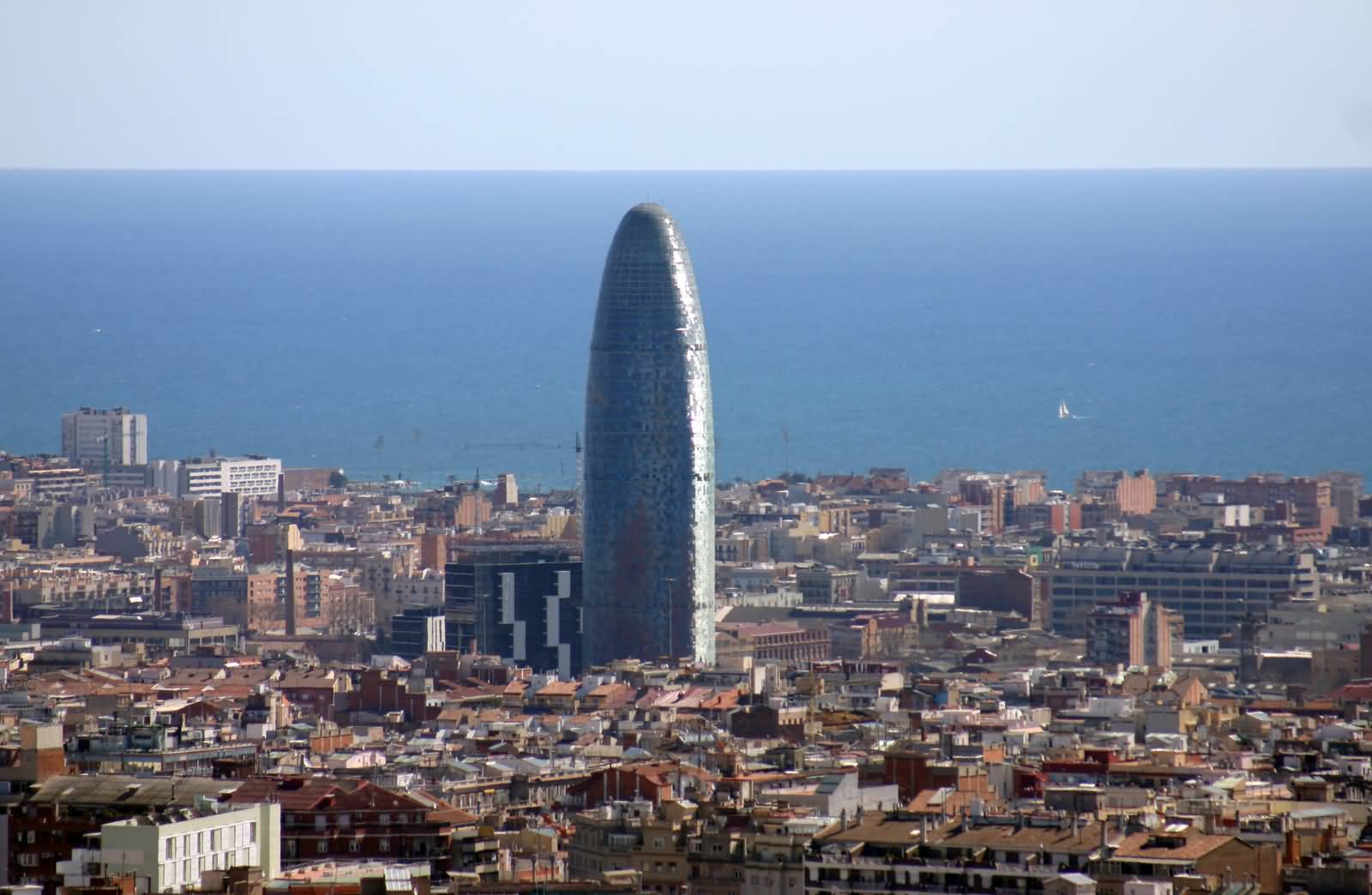 Torre Agbar And Barcelona City