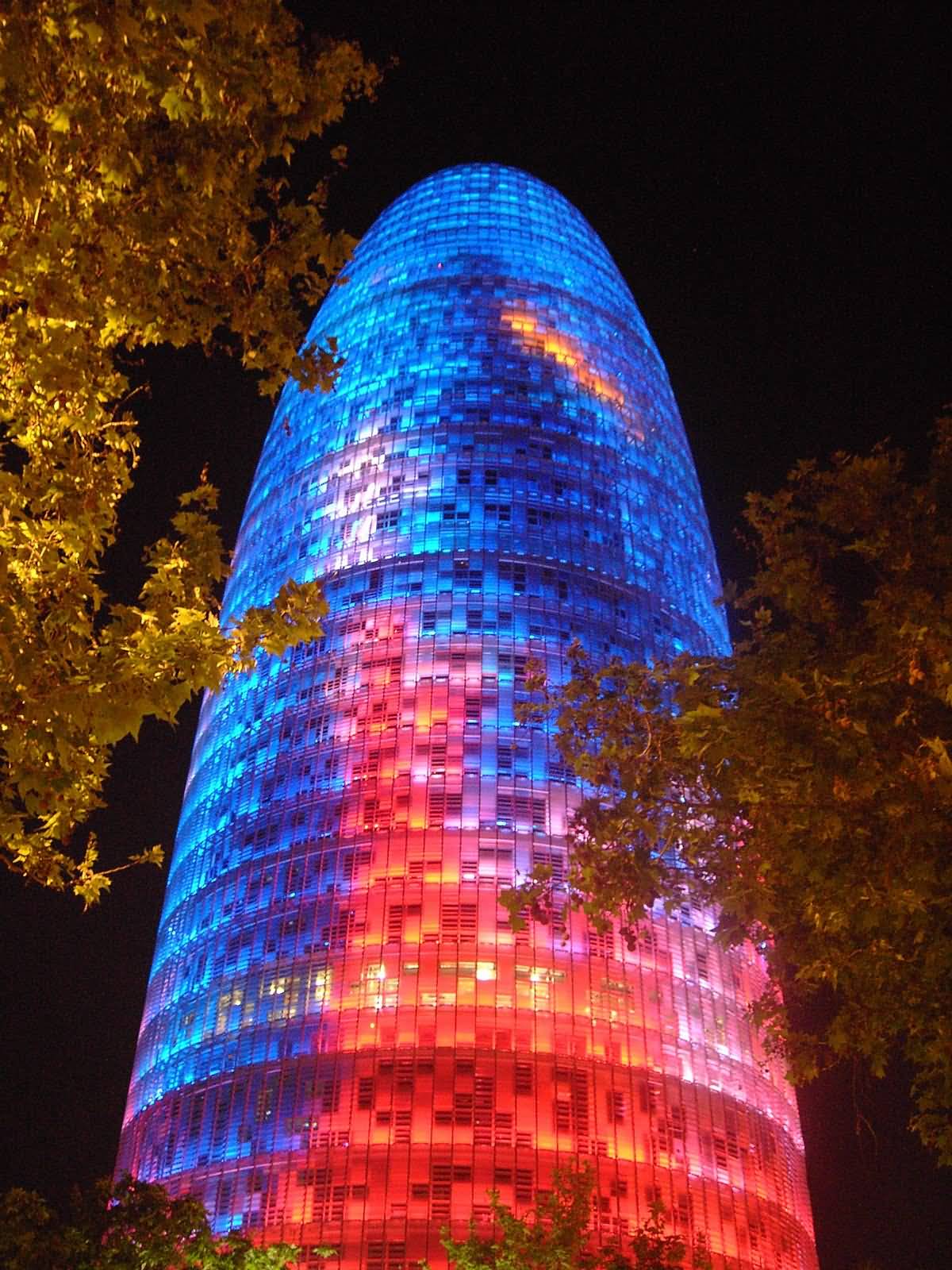 Torre Agbar Night View Picture
