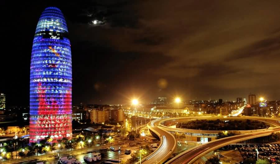 Torre Agbar Night View