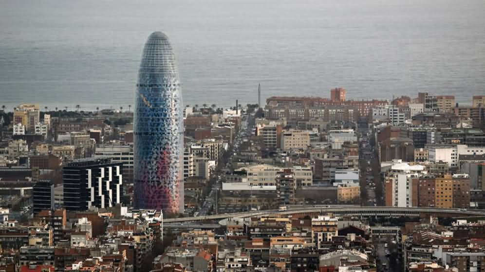 Torre Agbar View With City