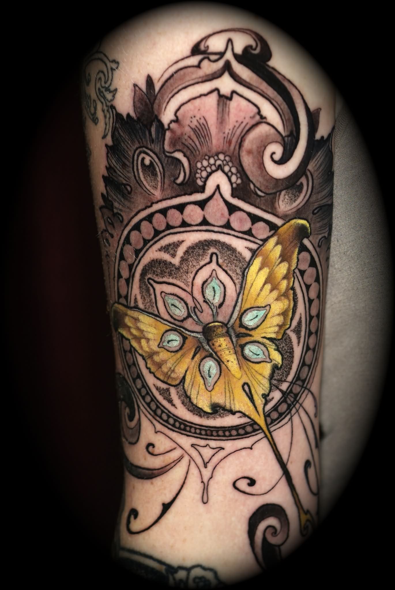 Unique Butterfly Tattoo On Forearm By Ben Merrell