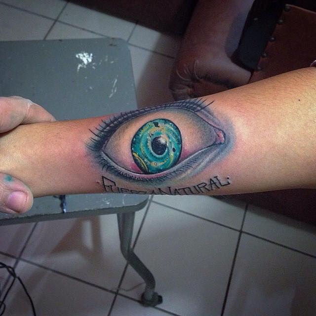 Unique Eye Tattoo On Forearm