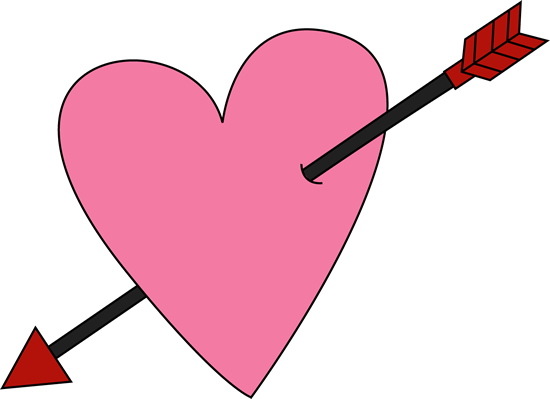 Valentine’s Day Heart And Arrow Clipart
