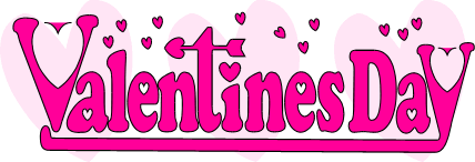 Valentine's Day Pink Text Clipart