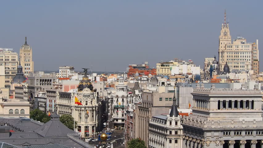 View From The Cybele Palace In Madrid