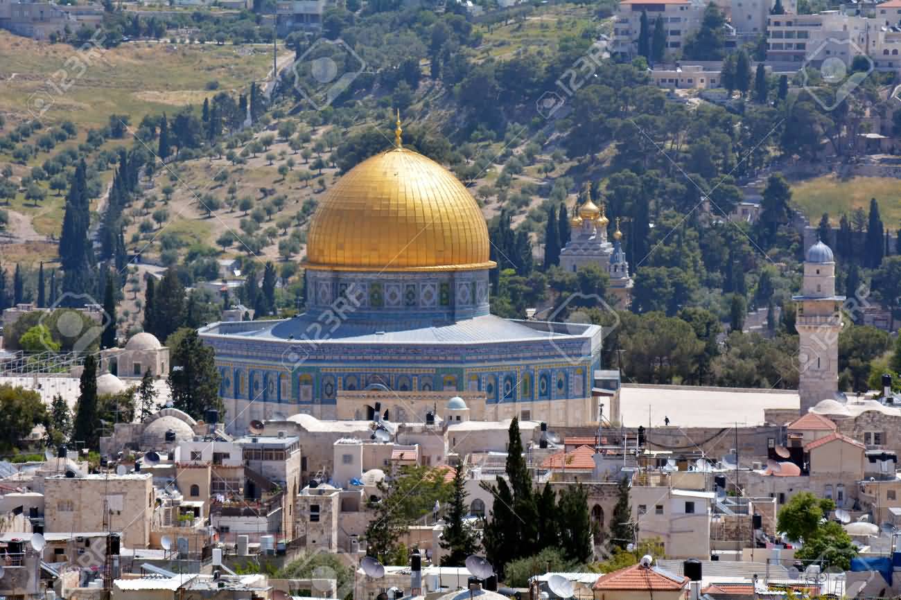 View Of Dome Of The Rock Mosque On Temple Mount