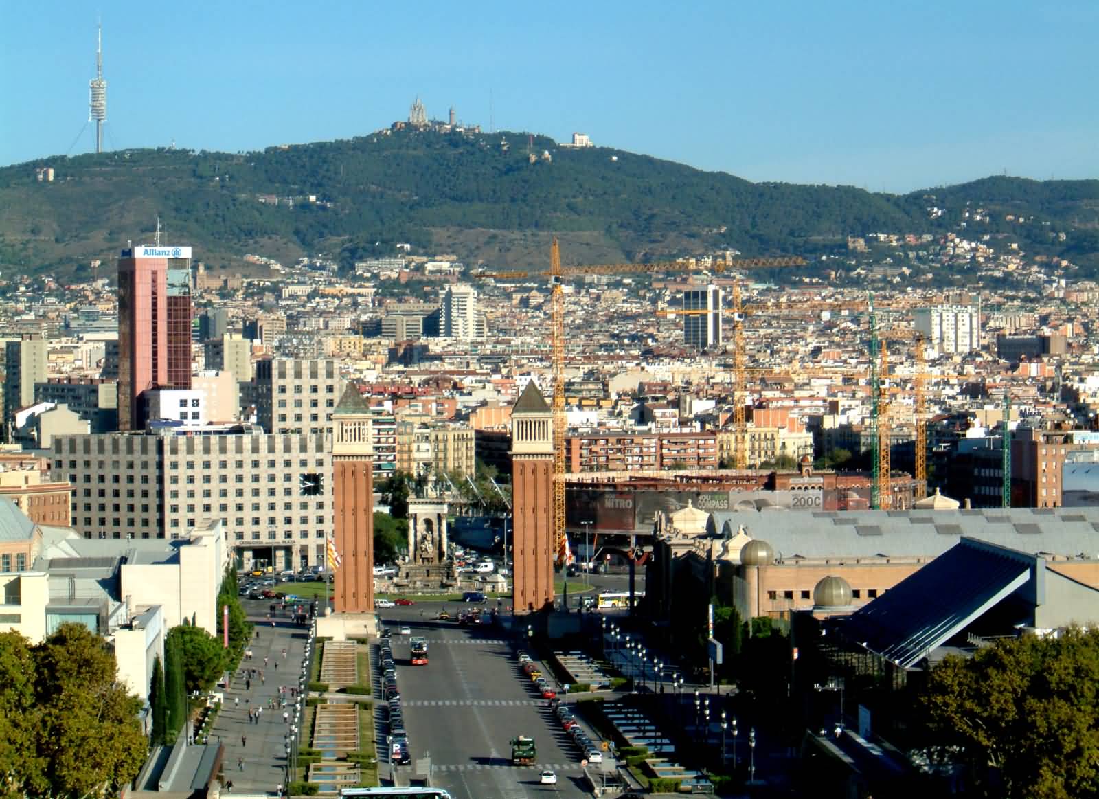 View Of The City From The Palau Nacional In Barcelona