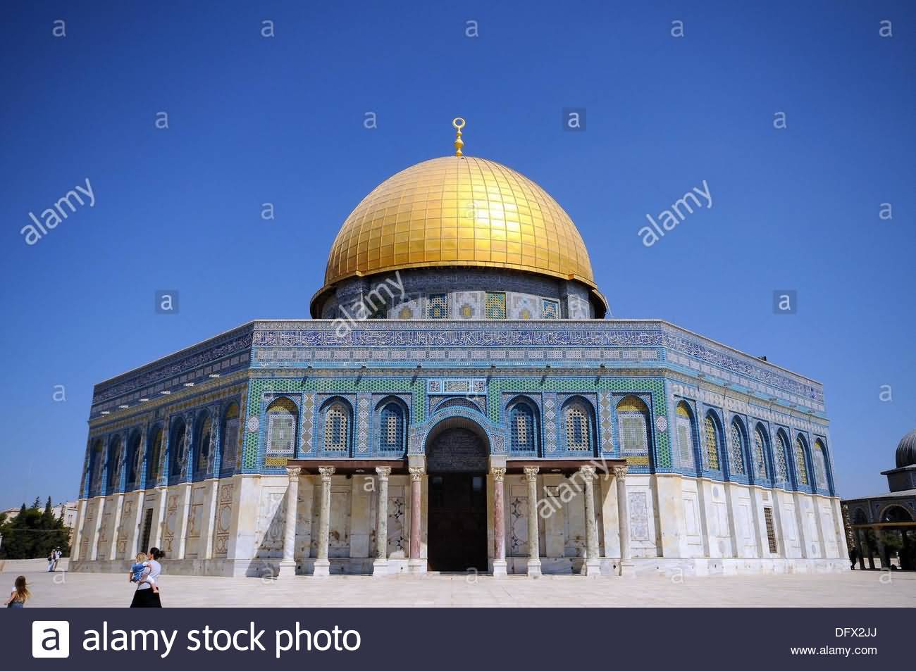 View Of The Entrance Of The Dome Of The Rock On Temple Mount