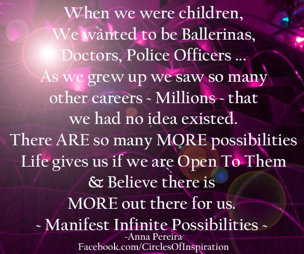 When we were children we wanted to be ballerinas, doctors, police officers... As we grew up we saw so many... Anna Pereira