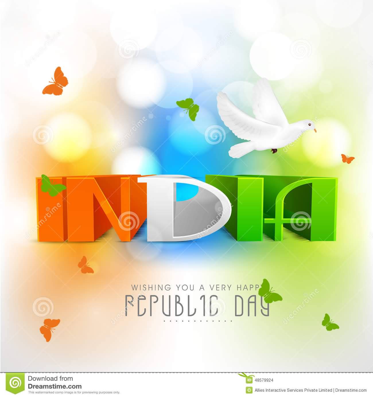 Wishing You A Very Happy Republic Day India Greeting Card