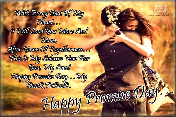 With Every Beat Of My Heart I Will Love You More And More Happy Promise Day