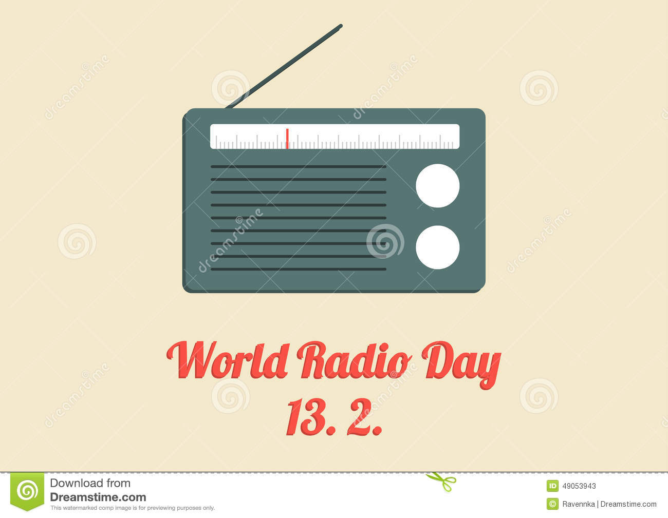 World Radio Day 13 February Illustration Poster