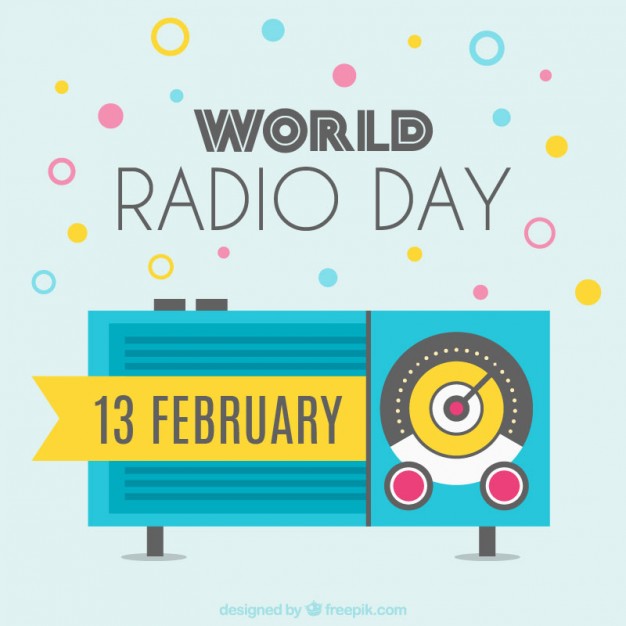 World Radio Day 13 February Illustration