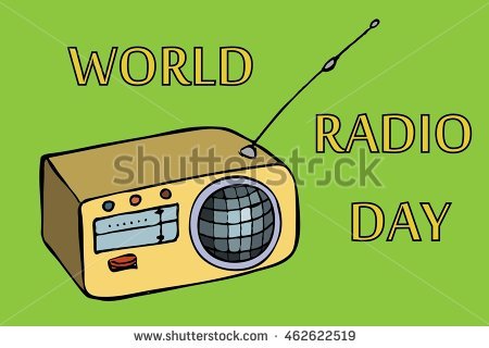 World Radio Day Hand Drawn Illustration