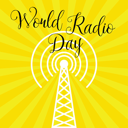 World Radio Day Radio Tower Illustration