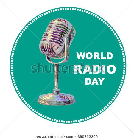 World Radio Day Retro Microphone Illustration