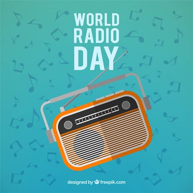 World Radio Day Retro Style Vector