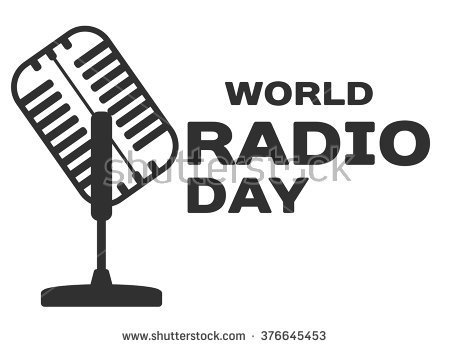 World Radio Day White Background Clipart