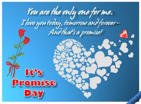 You Are The Only One For Me Promise Day Greeting Card