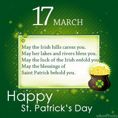 17 March Happy Saint Patrick’s Day