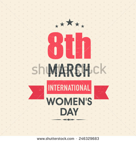 8th March International Women's Day Elegant Greeting Card Design
