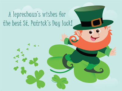 A Leprechaun's Wishes For The Best Saint Patrick's Day Luck Greeting Card
