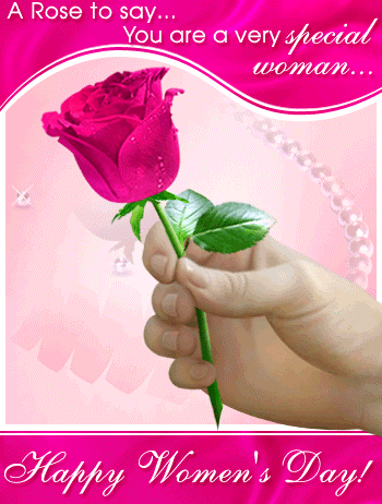 A Rose To Say You Are A Very Special Woman Happy Women's Day Card