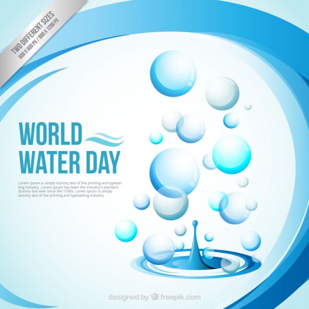 Abstract World Water Day Illustration