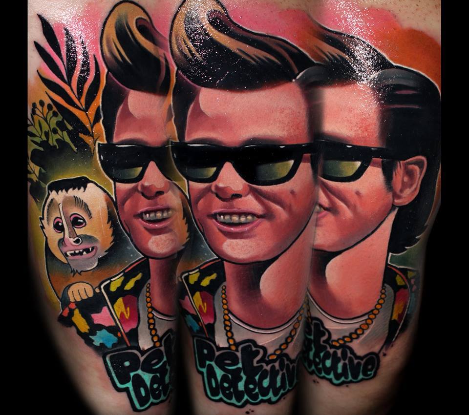 Ace Ventura Tattoo Design For Thigh By Lehel Nyeste