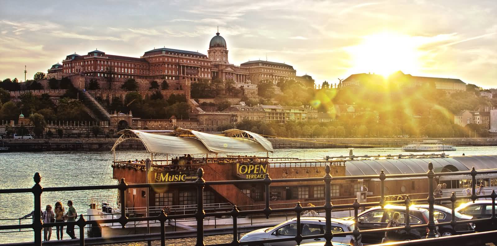 Adorable View Of The Buda Castle During Sunrise