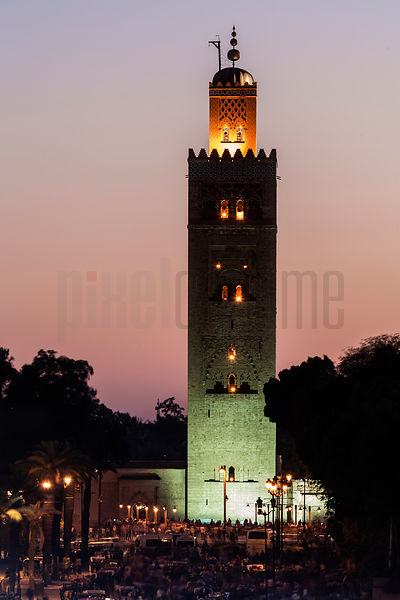 Adorable View Of The Koutoubia Mosque During Sunset