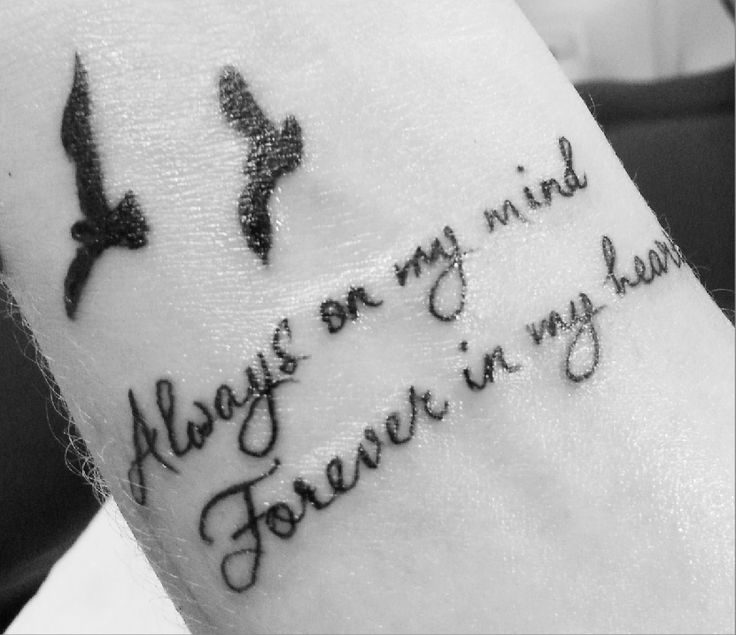 Always On My Mind Forever In My Heart Memorial Tattoo On Arm