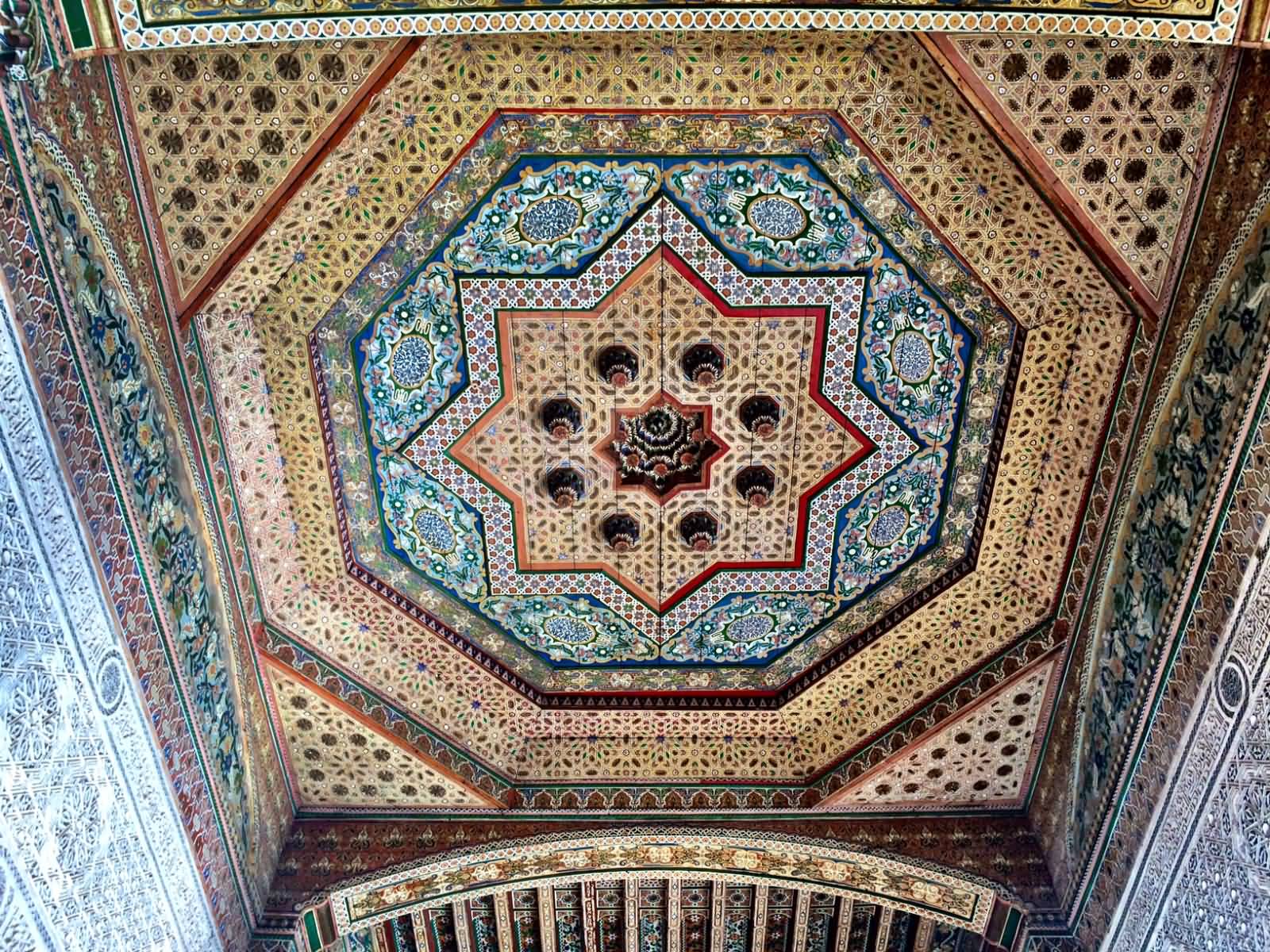 Amazing Architecture Ceiling Inside The Bahia Palace