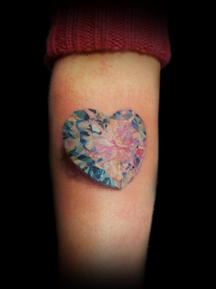 Amazing Diamond Tattoo On Arm