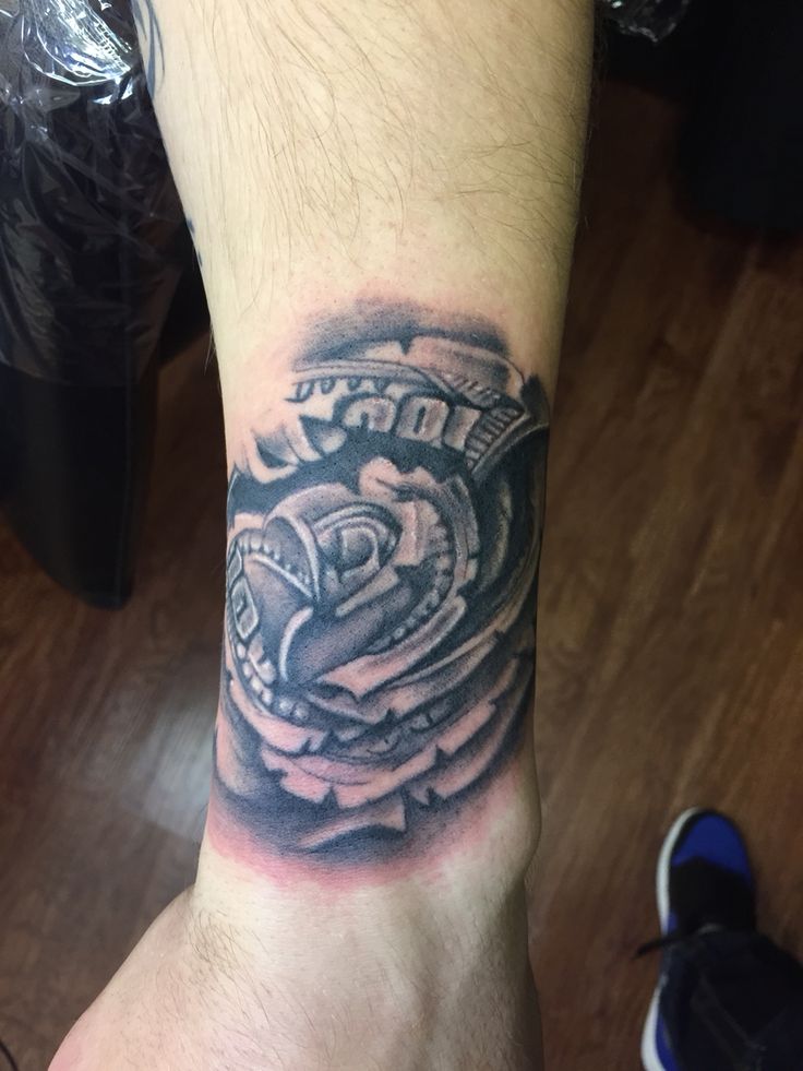 Awesome Black Ink Money Rose Tattoo On Upper Wrist