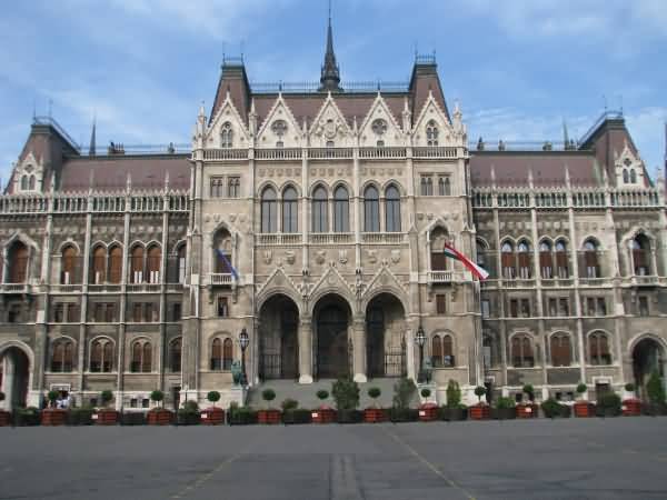 Back Side View Of The Hungarian Parliament Building