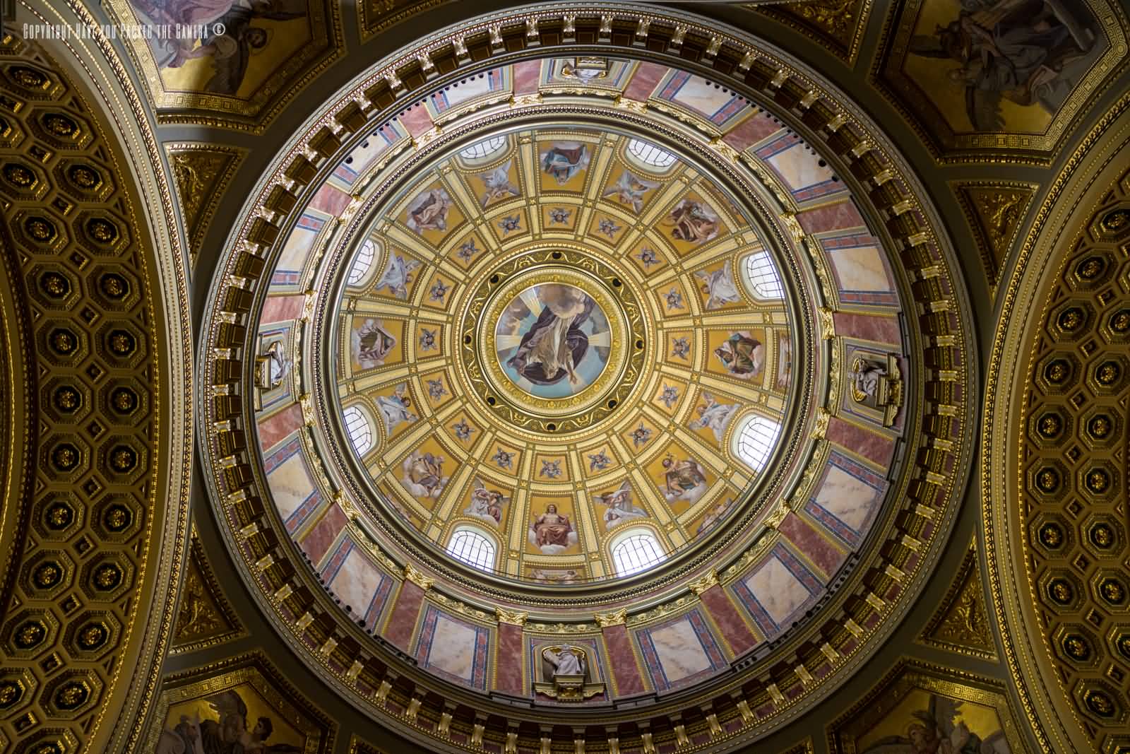 Beautiful Artwork Of The Dome Inside St. Stephen's Basilica