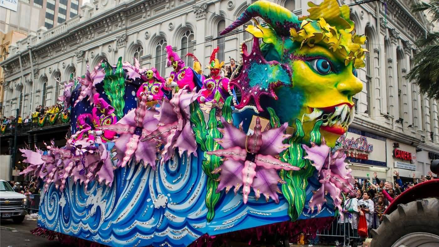 Beautiful Floats At The Mardi Gras Parade
