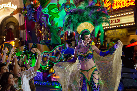 Beautiful Performers During The Mardi Gras Parade