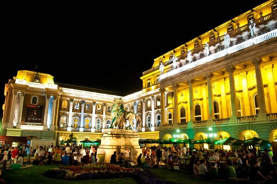 Beer Festival At Buda Castle, Budapest Night View