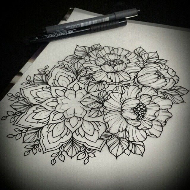 Besy Mandala Flowers Tattoos Designs